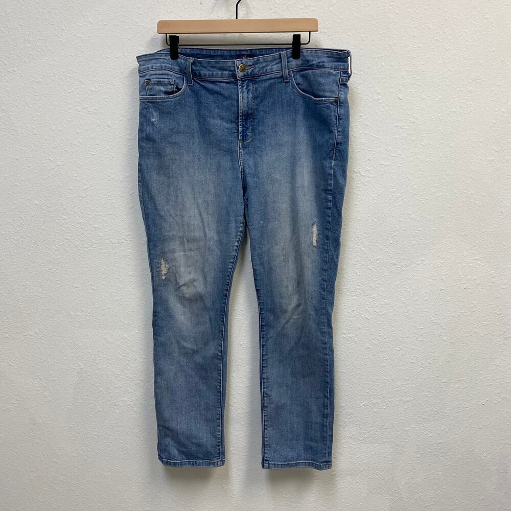 NYDJ Boyfriend Jeans Distressed Lift Tuck made USA Size 18W